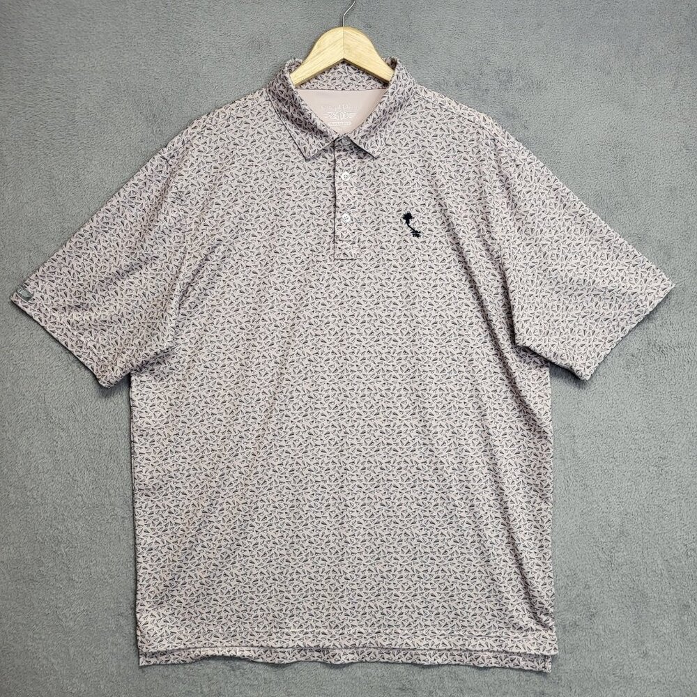 The Country Club Of Orlando Shirt Men XL Pink Polo Straight Down Paper Plane AOP